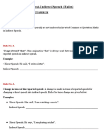 Reported Speech Worksheet