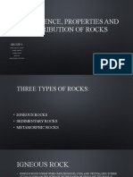 Occurrence Properties and Distribution of Rocks