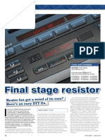 Final Stage Resistor Removal