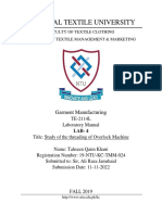 Study of The Threading of Overlock Machine