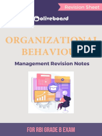 Management Organizational Behaviour Revision Sheets