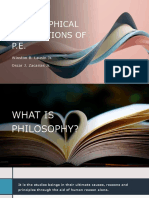 Philosophical Foundations of PE