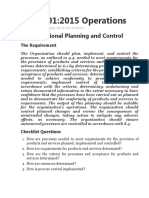 8.1 Operational Planning and Control