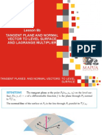 Lesson 8b Tangent Plane and Normal Vector To Level Surface Abd Lagrange Multiplier