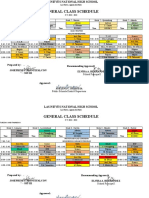 General Class Schedule Limited Face To Face