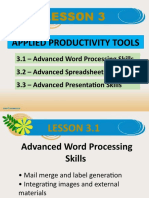 Lesson 3 - Applied Productivity Tools