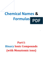 Chemical Name and Formulas