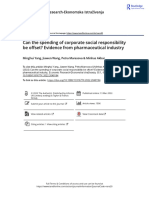 Can The Spending of Corporate Social Responsibility Be Offset? Evidence From Pharmaceutical Industry