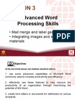 L3 Advanced Word Processing Skills