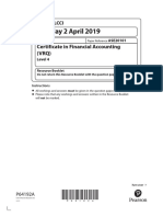 LCCI Level 4 Certificate in Financial Accounting VQR Resource Booklet ASE20101 April 2019