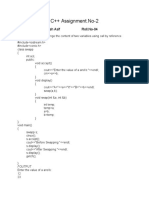 C++ Assignment - No-2: Name-Shaikh Altamash Asif Roll - No-04