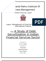 A Study of Debt Securitization in Indian Financial Services Sector