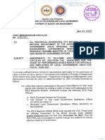 Dilg-Dbm JMC No. 2022-001 Amendments To Dilg-Dbm JMC No. 2021-01 On The Grant of PBB For Officials and Empoyees of Lgu For 2021