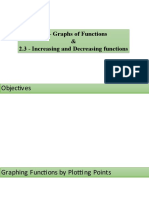 2.2 & 2.3 Graphs of Functions Increasing and Decreasing Functions