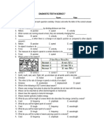 Diagnostic Test in Science 7