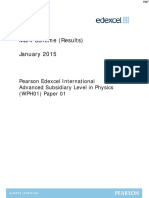 January 2015 (IAL) MS - Unit 1 Edexcel Physics A-Level