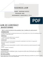 Business Law Assignment Question 1 To 5