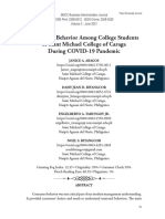 Consumer Behavior Among College Students of Saint Michael College of Caraga During COVID-19 Pandemic