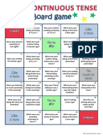 Past Continuous Tense - Board Game