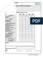 Contractor Performance Evaluation Sheet Form