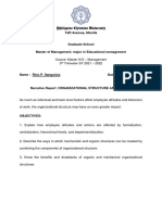 Management - Organization Structures and Change - Narrative Report