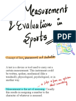 Test Measurement and Evaluation in Sports