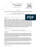 Assessment of The Technology Readiness of Post-Combustion CO2 Capture Technologies