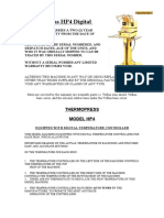 Thermopress hp4 Digital Setting Up Instructions