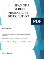 7 - 10mean and Variance of Discrete of Probability Distribution Lesson 3 & 4