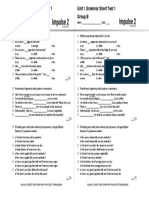 Unit 1 Grammar Short Test 1 A+B