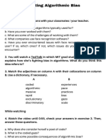 Fighting Algorithmic Bias - Ss Worksheet PDF