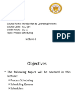 Lect 8 Process Scheduling