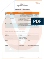 Class 8 Maths Formula Chapter 11 PDF