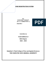 Course Registration System: By: Shshank Tuknait. (B.C.A. Semester V)