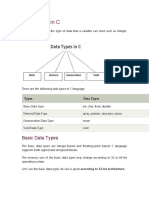 Data Types in C