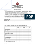 LLM Recommendation Form