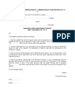 APPLICATION UNDER ORDER 26 RULE 9 GÇö ORDER 39 RULE 7 AND SECTION 151 C. P. C.