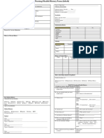 Nursing History Form