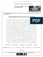 Organisational Structures Worksheet Business Two Teacher