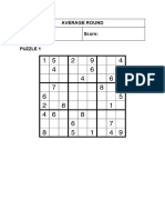 Sudoku Challenge (Average Round)