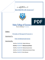 Financial Management Assignment, HCC, PU