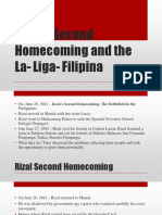 Lesson 11 1 Rizals Second Homecoming and The La Liga Filipina