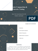 Concrete Compaction and Concrete Curing