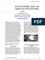 Simulation of Earthquakes and Tsunami Through GSM Network