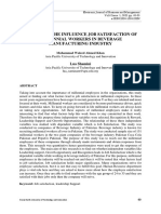 Paper 5 A Study On The Influence Job Satisfaction of Millennial Workers in Beverage Manufacturing Industry