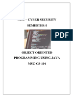 05-MSc-CYBER SECURITY-Object Oriented Programming Using Java-Unit1 PDF