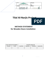 METHOD STATEMENT For Wooden Doors Installation