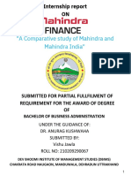 A Comparative Study of Mahindra and Mahindra India