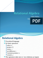 Relational Algebra in DBMS