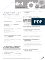 Unit 1: Grammar and Vocabulary Test A Advanced: How, How Often, When, Where or Why To Show